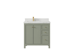 Chicago 36 in. W x 22 in. D Left Offset Sink Bathroom Vanity - photo 19