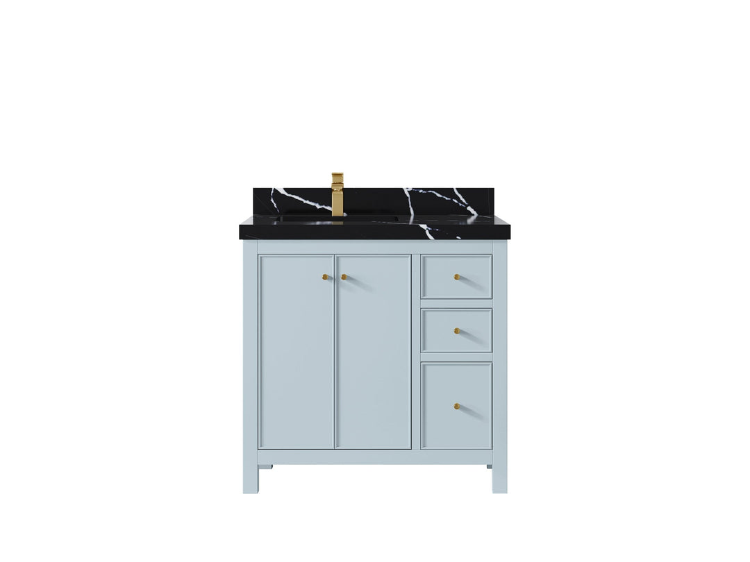 Chicago 36 in. W x 22 in. D Left Offset Sink Bathroom Vanity - Willow Bath and Vanity