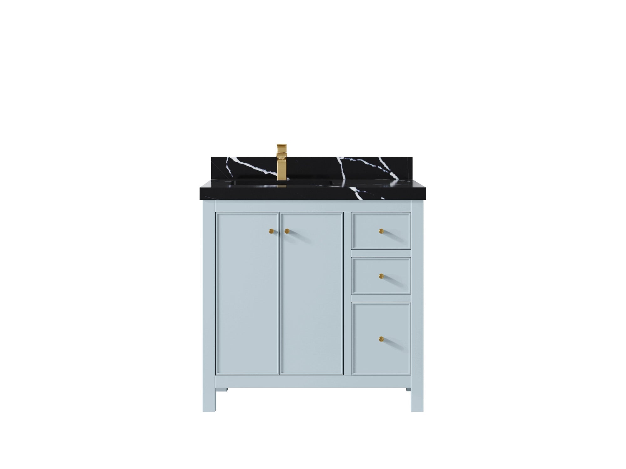 Chicago 36 in. W x 22 in. D Left Offset Sink Bathroom Vanity - Willow Bath and Vanity