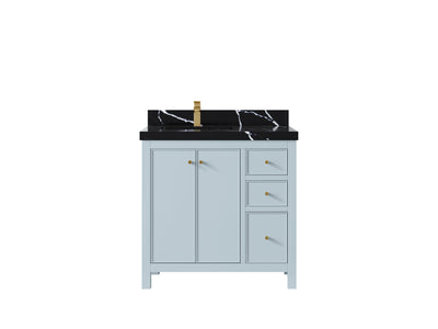 Chicago 36 in. W x 22 in. D Left Offset Sink Bathroom Vanity - Willow Bath and Vanity