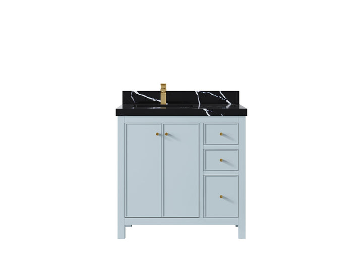 Chicago 36 in. W x 22 in. D Left Offset Sink Bathroom Vanity - photo 9