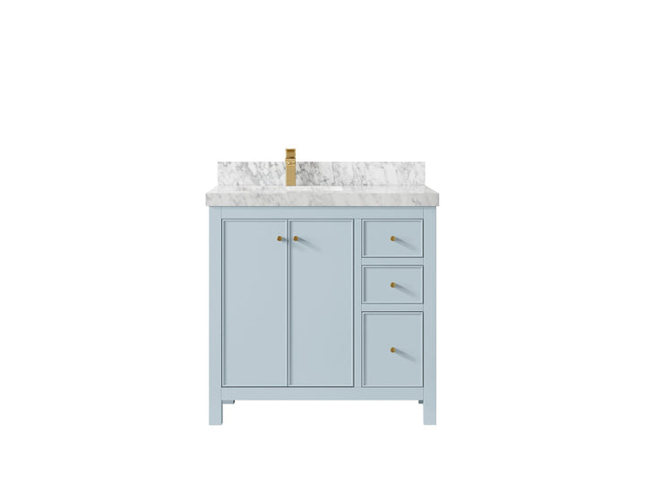 Chicago 36 in. W x 22 in. D Left Offset Sink Bathroom Vanity - photo 11