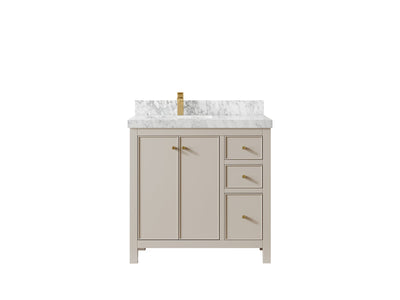Chicago 36 in. W x 22 in. D Left Offset Sink Bathroom Vanity - Willow Bath and Vanity