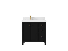 Chicago 36 in. W x 22 in. D Left Offset Sink Bathroom Vanity - photo 45