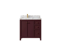Chicago 36 in. W x 22 in. D Left Offset Sink Bathroom Vanity - photo 43