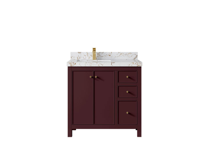 Chicago 36 in. W x 22 in. D Left Offset Sink Bathroom Vanity - photo 44