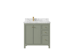 Chicago 36 in. W x 22 in. D Left Offset Sink Bathroom Vanity - photo 11