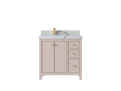 Chicago 36 in. W x 22 in. D Left Offset Sink Bathroom Vanity - Willow Bath and Vanity
