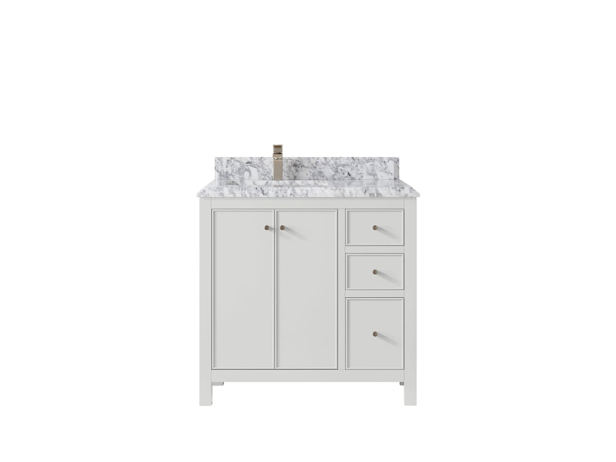 Chicago 36 in. W x 22 in. D Left Offset Sink Bathroom Vanity - Willow Bath and Vanity