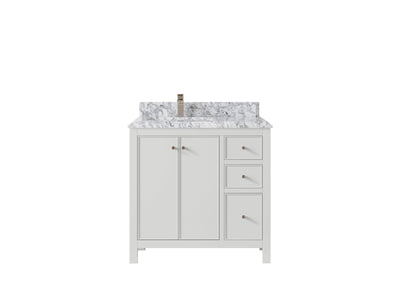 Chicago 36 in. W x 22 in. D Left Offset Sink Bathroom Vanity - Willow Bath and Vanity
