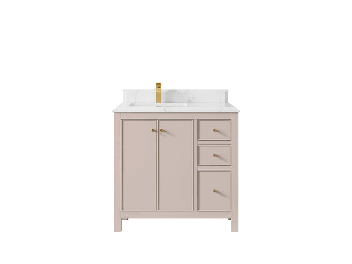 Chicago 36 in. W x 22 in. D Left Offset Sink Bathroom Vanity - photo 27