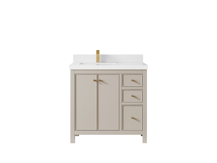 Chicago 36 in. W x 22 in. D Left Offset Sink Bathroom Vanity - photo 43