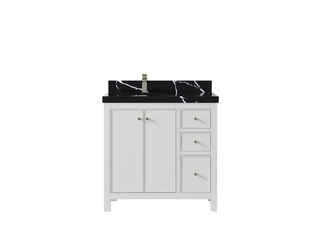 Chicago 36 in. W x 22 in. D Left Offset Sink Bathroom Vanity - Willow Bath and Vanity