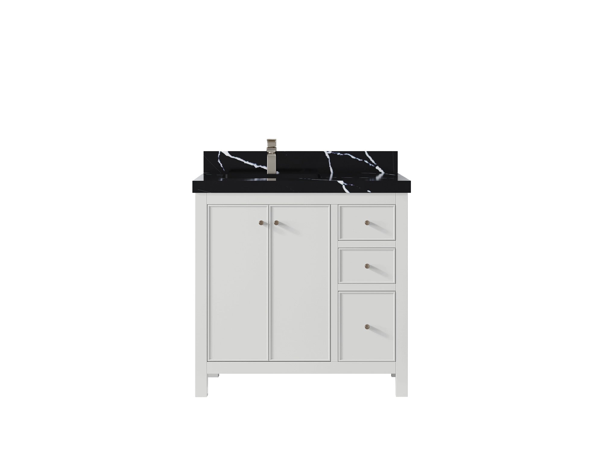 Chicago 36 in. W x 22 in. D Left Offset Sink Bathroom Vanity - Willow Bath and Vanity