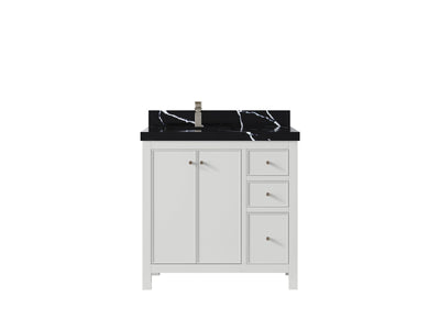 Chicago 36 in. W x 22 in. D Left Offset Sink Bathroom Vanity - Willow Bath and Vanity