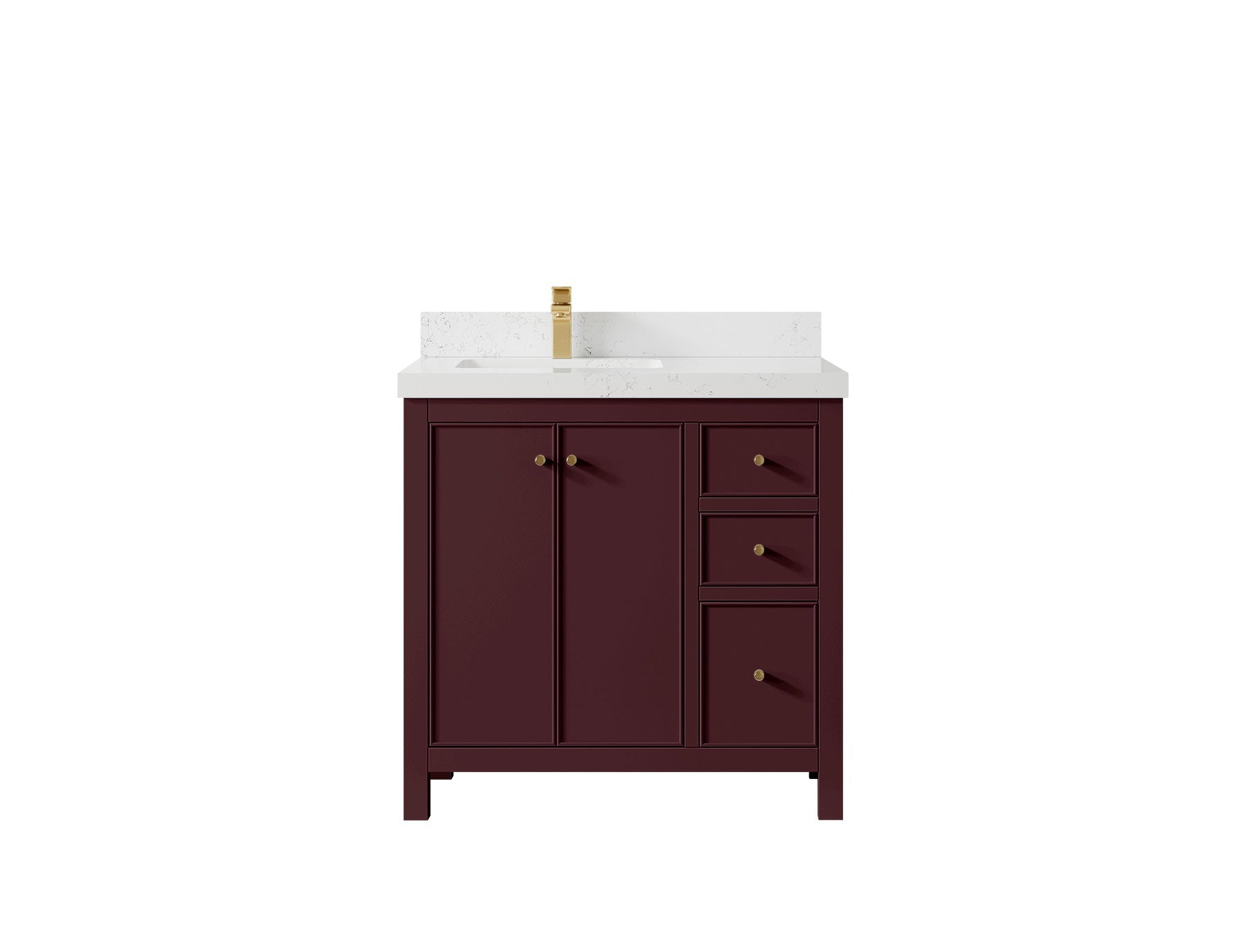 Chicago 36 in. W x 22 in. D Left Offset Sink Bathroom Vanity - Willow Bath and Vanity