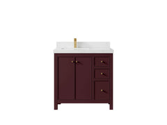 Chicago 36 in. W x 22 in. D Left Offset Sink Bathroom Vanity - photo 35