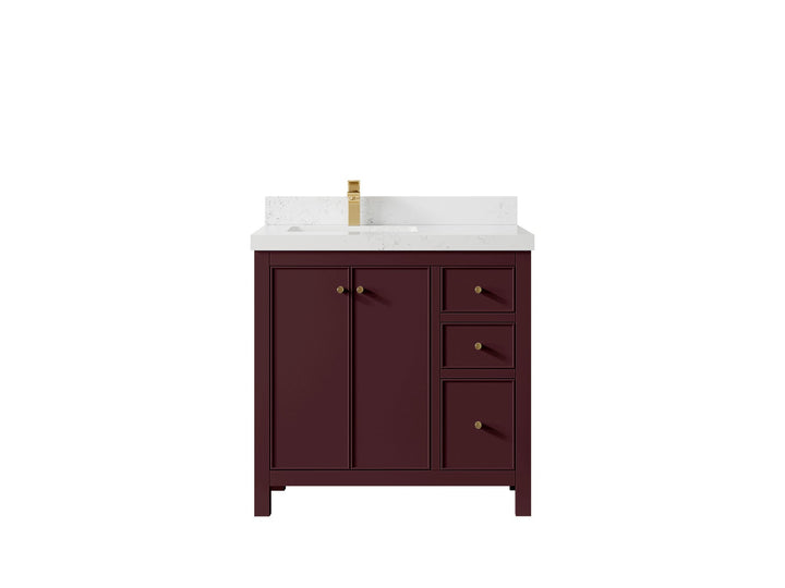 Chicago 36 in. W x 22 in. D Left Offset Sink Bathroom Vanity - photo 36