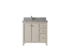 Chicago 36 in. W x 22 in. D Left Offset Sink Bathroom Vanity - photo 33