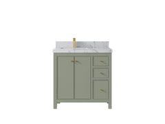 Chicago 36 in. W x 22 in. D Left Offset Sink Bathroom Vanity - photo 41