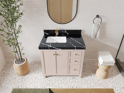 Chicago 36 in. W x 22 in. D Left Offset Sink Bathroom Vanity - Willow Bath and Vanity