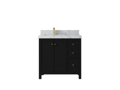 Chicago 36 in. W x 22 in. D Left Offset Sink Bathroom Vanity - photo 43