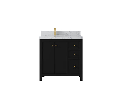 Chicago 36 in. W x 22 in. D Left Offset Sink Bathroom Vanity - Willow Bath and Vanity