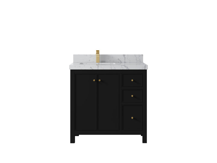 Chicago 36 in. W x 22 in. D Left Offset Sink Bathroom Vanity - photo 43