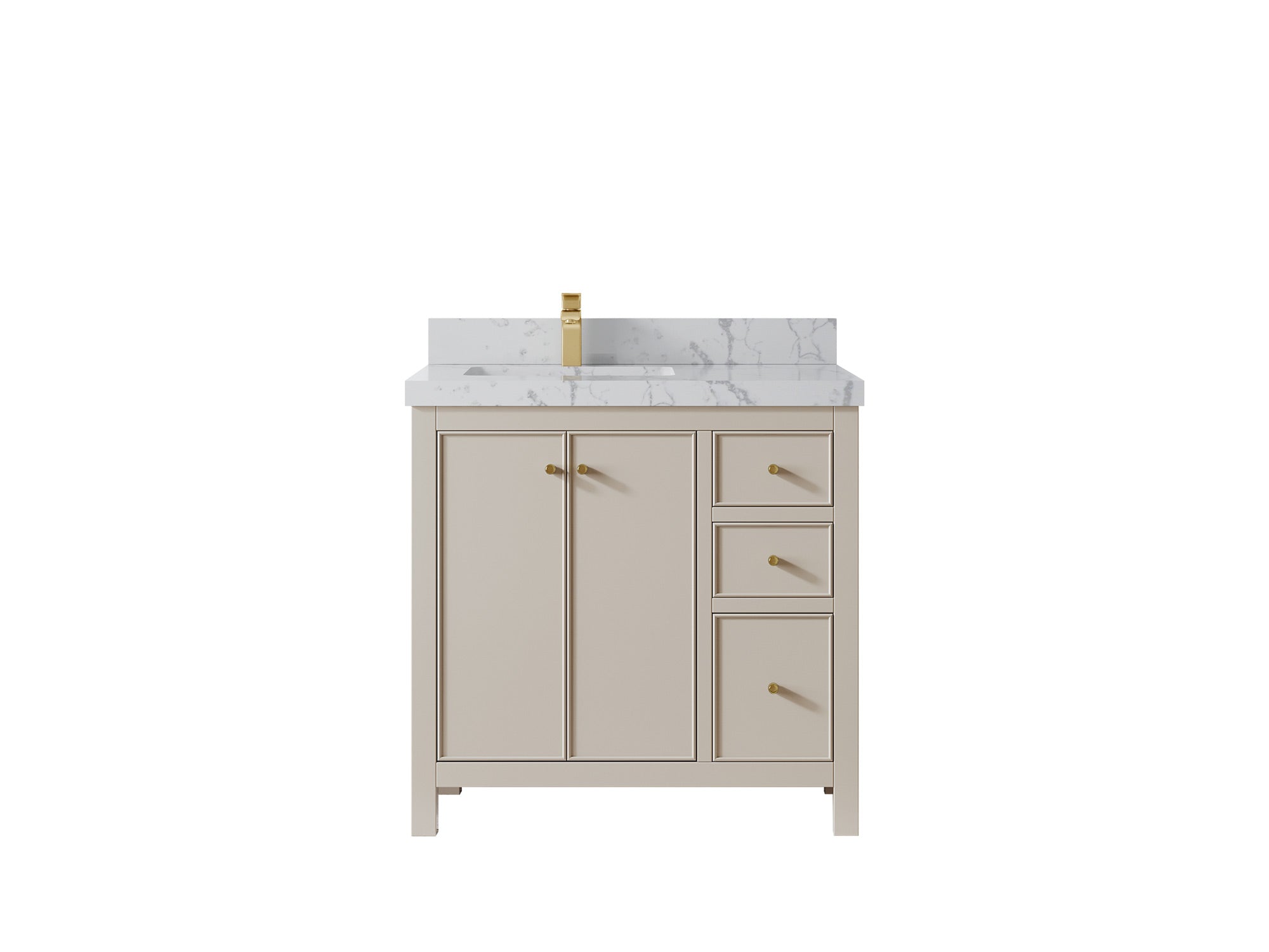 Chicago 36 in. W x 22 in. D Left Offset Sink Bathroom Vanity - Willow Bath and Vanity