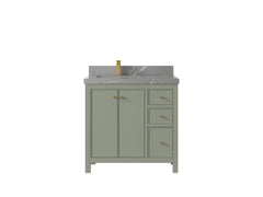 Chicago 36 in. W x 22 in. D Left Offset Sink Bathroom Vanity - photo 33