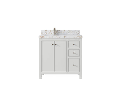 Chicago 36 in. W x 22 in. D Left Offset Sink Bathroom Vanity - Willow Bath and Vanity