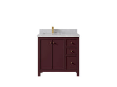 Chicago 36 in. W x 22 in. D Left Offset Sink Bathroom Vanity - photo 37