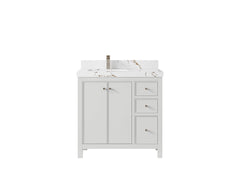 Chicago 36 in. W x 22 in. D Left Offset Sink Bathroom Vanity - photo 37