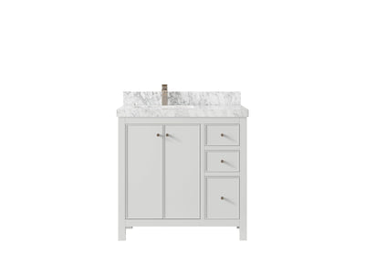 Chicago 36 in. W x 22 in. D Left Offset Sink Bathroom Vanity - Willow Bath and Vanity