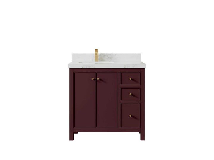 Chicago 36 in. W x 22 in. D Left Offset Sink Bathroom Vanity - photo 1