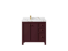 Chicago 36 in. W x 22 in. D Left Offset Sink Bathroom Vanity - photo 41