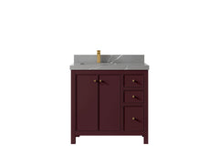 Chicago 36 in. W x 22 in. D Left Offset Sink Bathroom Vanity - photo 39