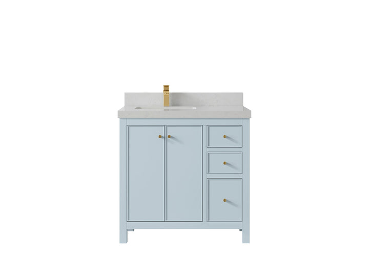 Chicago 36 in. W x 22 in. D Left Offset Sink Bathroom Vanity - photo 25