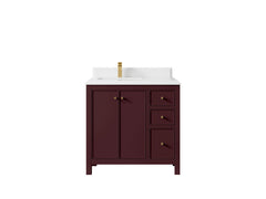 Chicago 36 in. W x 22 in. D Left Offset Sink Bathroom Vanity - photo 33