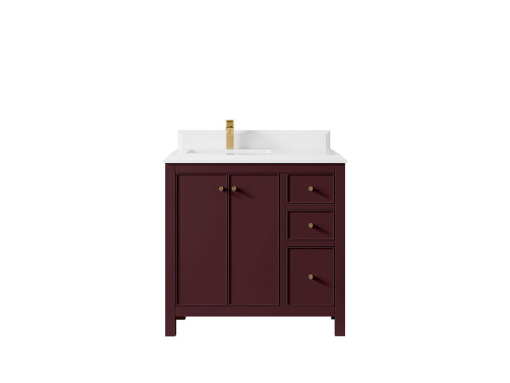 Chicago 36 in. W x 22 in. D Left Offset Sink Bathroom Vanity - photo 34