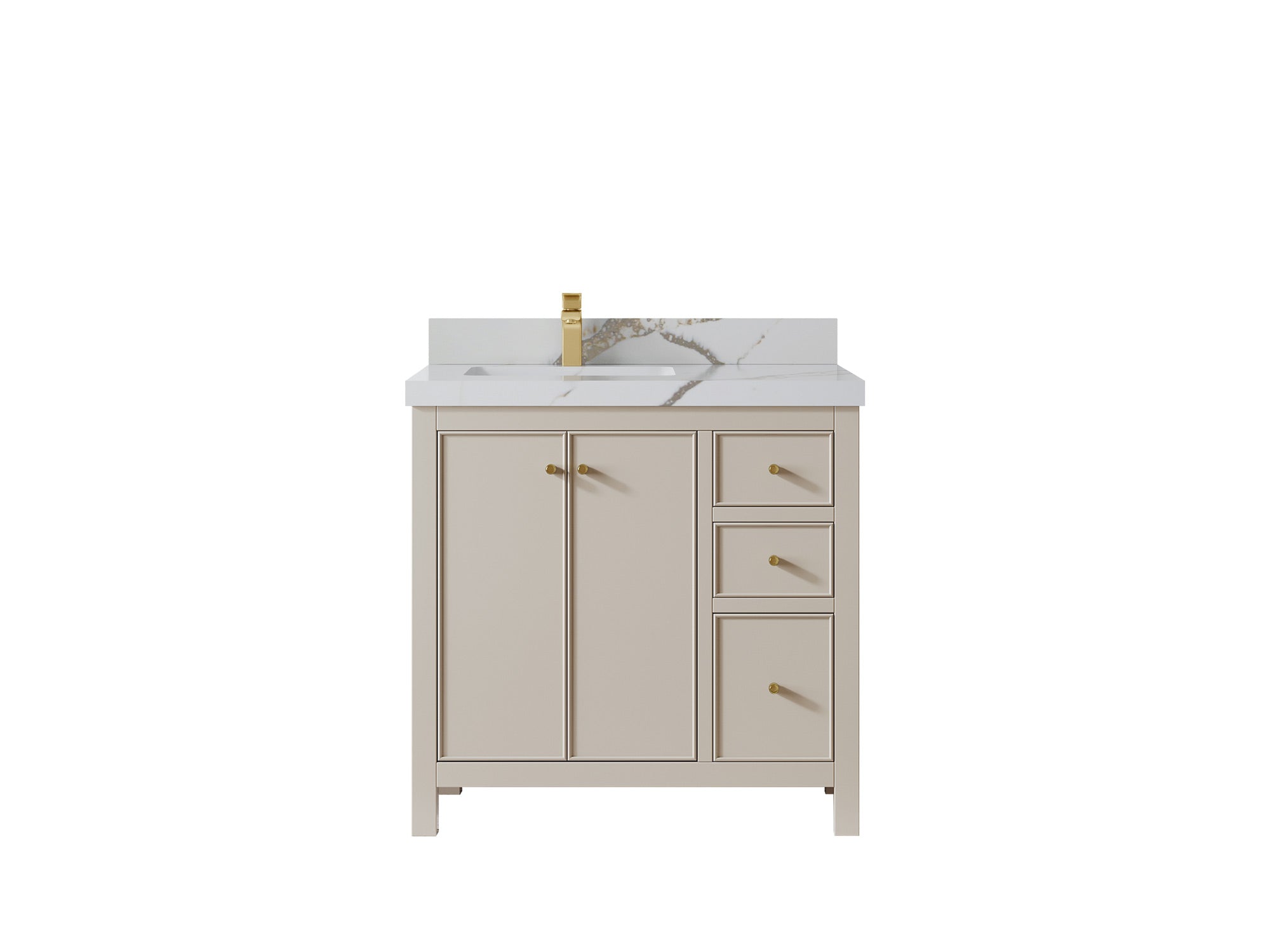 Chicago 36 in. W x 22 in. D Left Offset Sink Bathroom Vanity - Willow Bath and Vanity