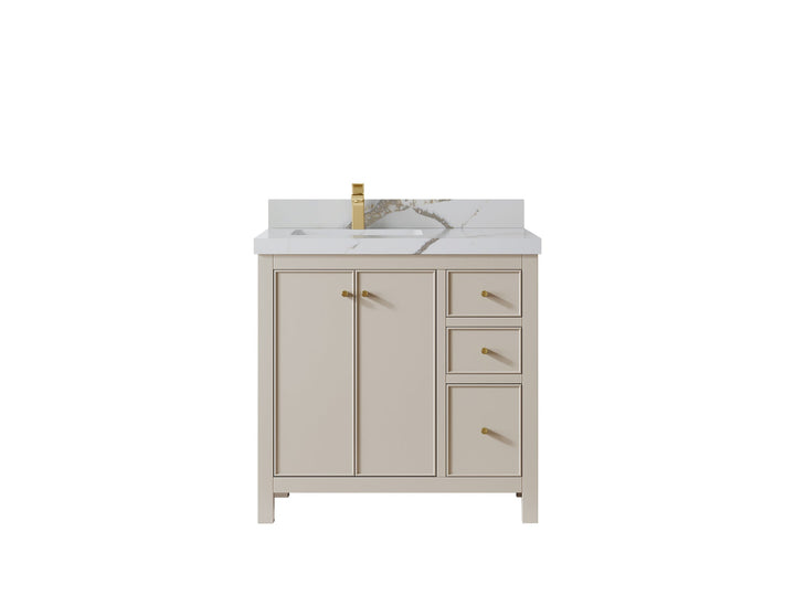 Chicago 36 in. W x 22 in. D Left Offset Sink Bathroom Vanity - photo 15