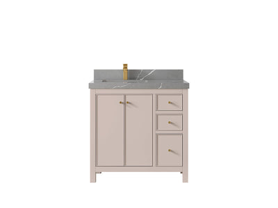 Chicago 36 in. W x 22 in. D Left Offset Sink Bathroom Vanity - Willow Bath and Vanity