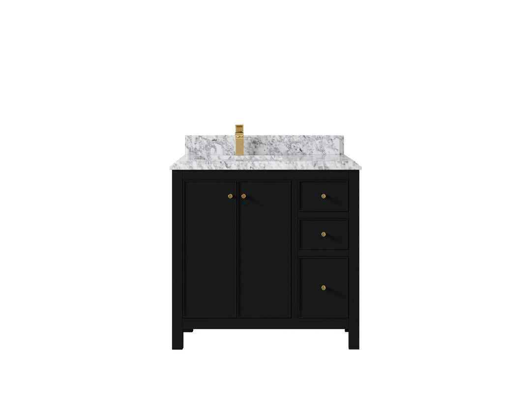Chicago 36 in. W x 22 in. D Left Offset Sink Bathroom Vanity - Willow Bath and Vanity