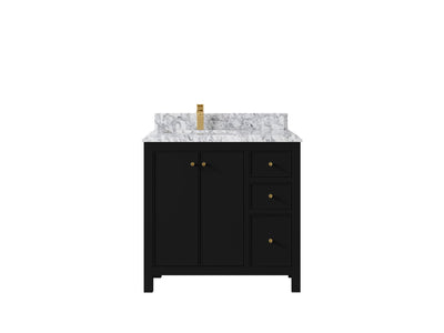 Chicago 36 in. W x 22 in. D Left Offset Sink Bathroom Vanity - Willow Bath and Vanity