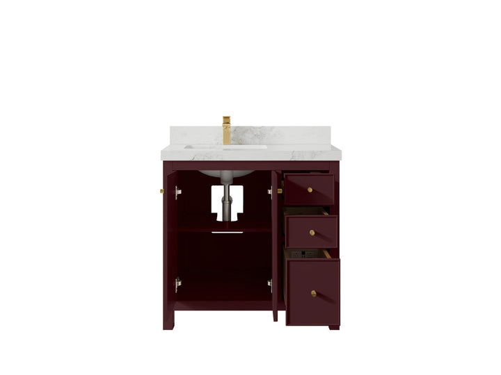 Chicago 36 in. W x 22 in. D Left Offset Sink Bathroom Vanity - photo 5
