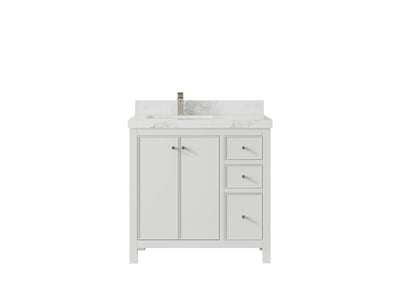 Chicago 36 in. W x 22 in. D Left Offset Sink Bathroom Vanity - Willow Bath and Vanity