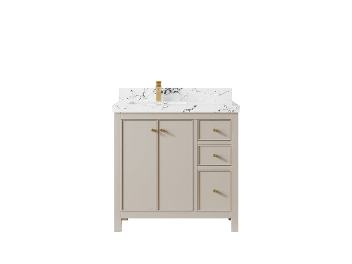 Chicago 36 in. W x 22 in. D Left Offset Sink Bathroom Vanity - photo 39