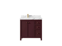 Chicago 36 in. W x 22 in. D Left Offset Sink Bathroom Vanity - photo 45