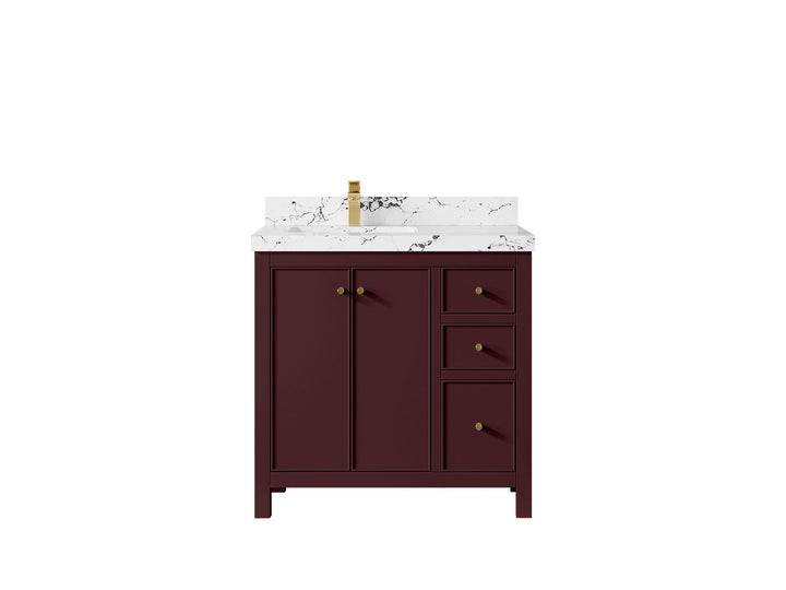 Chicago 36 in. W x 22 in. D Left Offset Sink Bathroom Vanity - photo 46